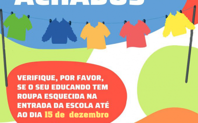 Perdidos e Achados:  O seu educando perdeu roupa na escola?