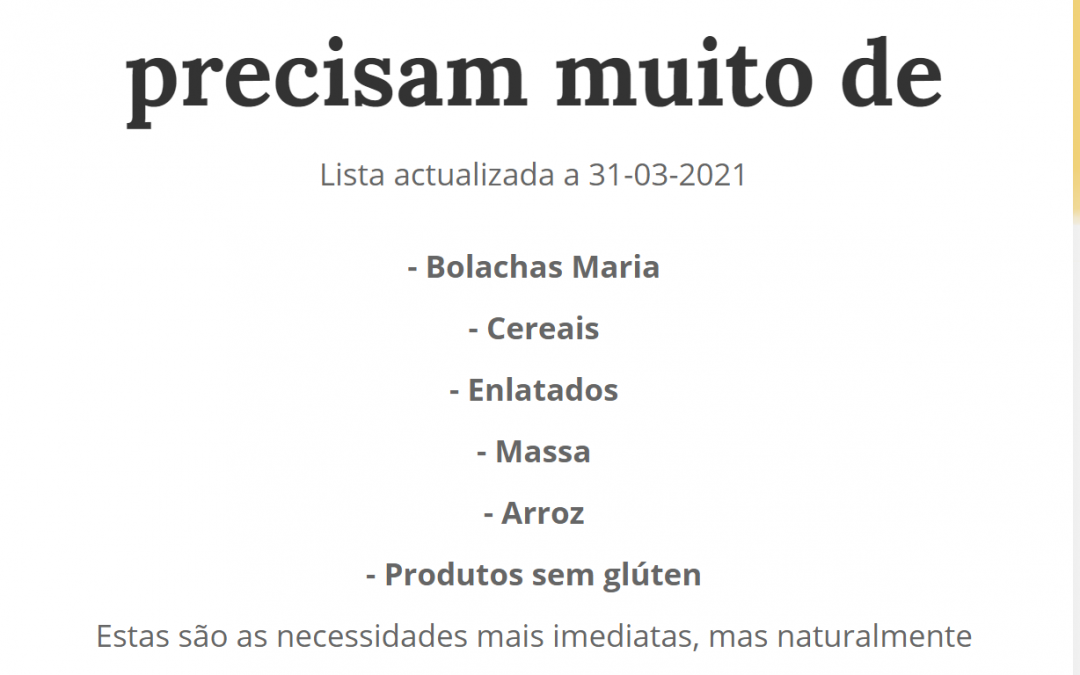 Obra do Frei Gil: Actualização de Necessidades