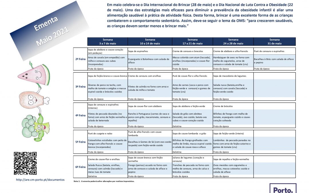 Ementa Maio 2021