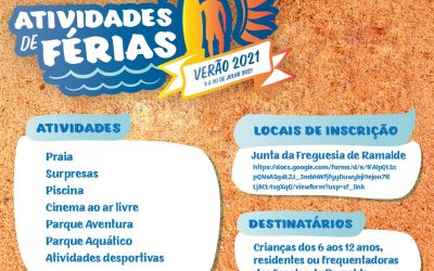 AVISO:  Atividades de Férias de Verão 2021
