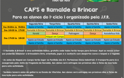 Horários das CAF’s e Ramalde a Brincar