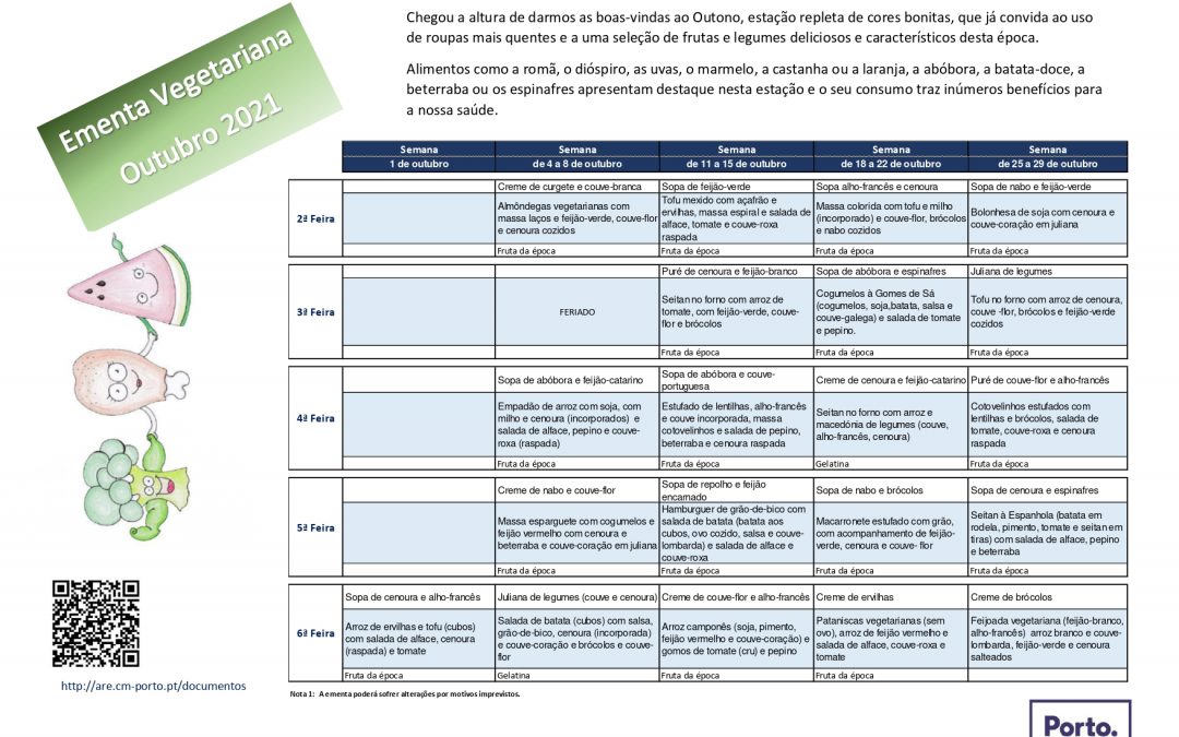 Ementa: Outubro 2021