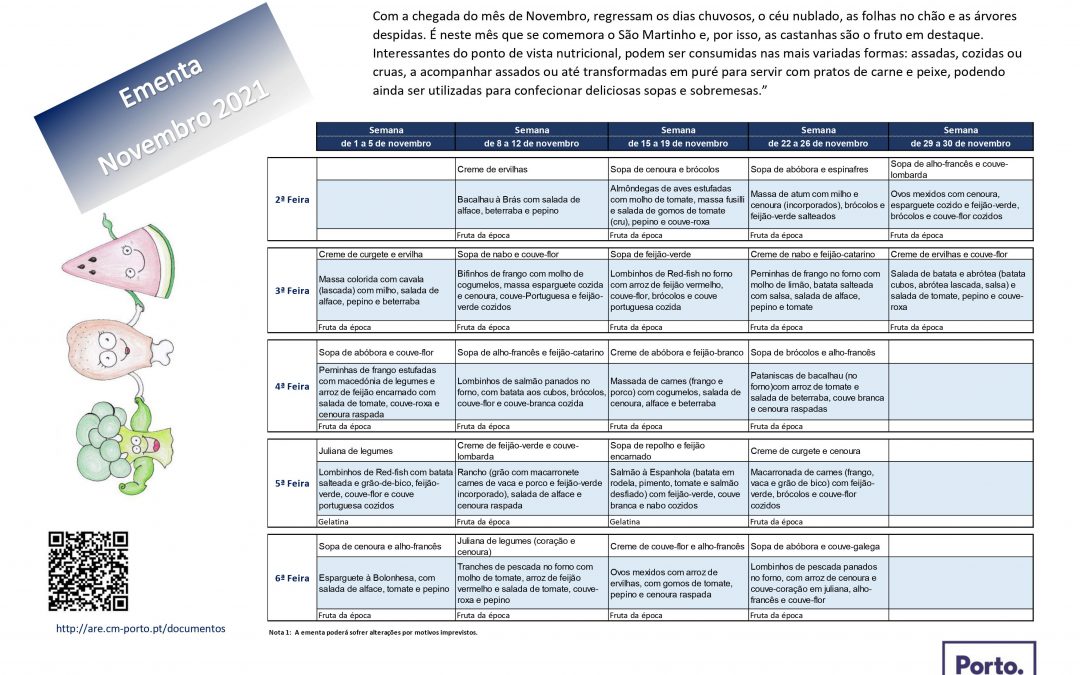 Ementa Novembro 2021