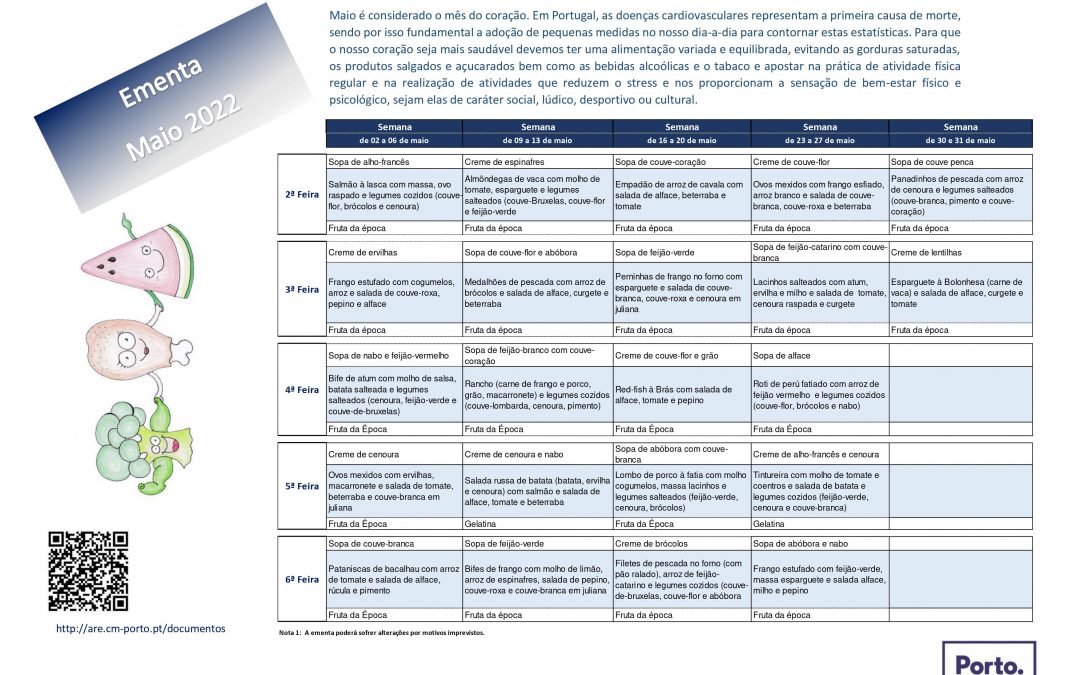 Ementa Maio 2022