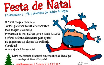 Festa de Natal no dia 16 de Dezembro