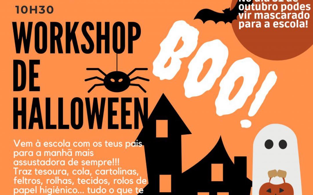 No sábado há oficina de Halloween para Pais e Filhos