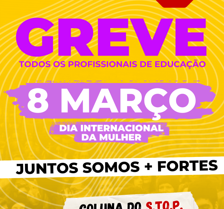 Pré-aviso de greve de para 8 de março de 2024