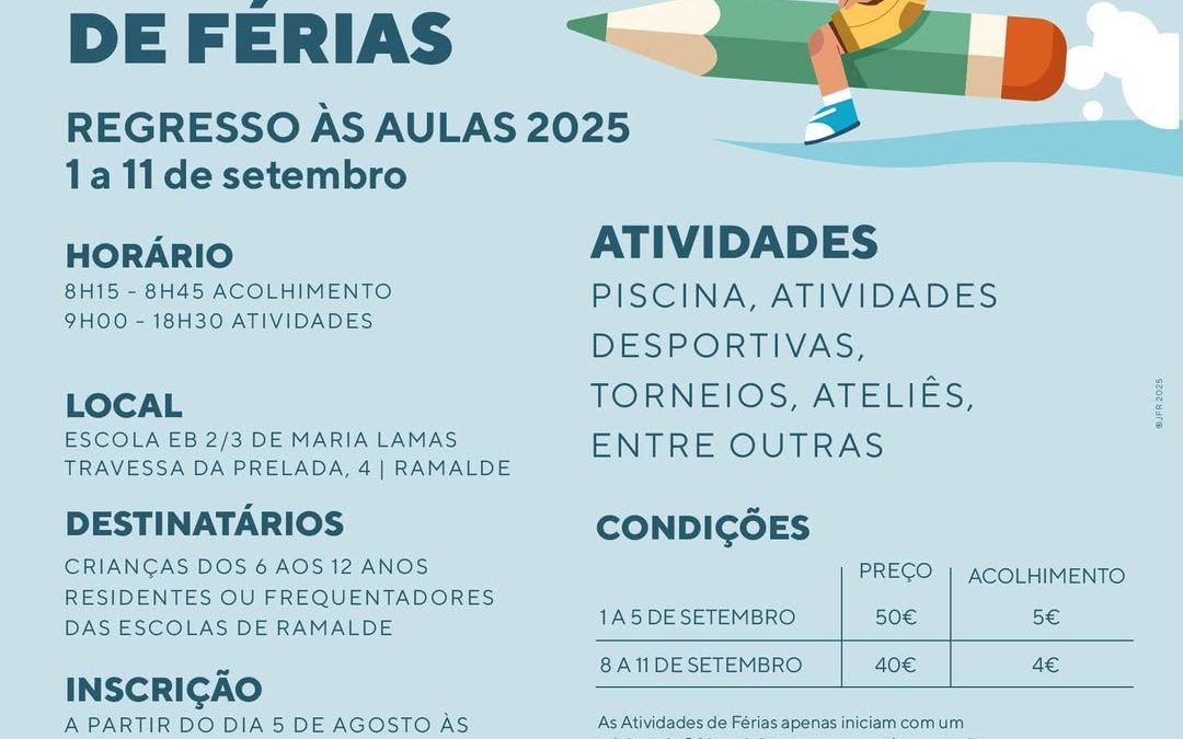 𝗔𝘁𝗶𝘃𝗶𝗱𝗮𝗱𝗲𝘀 𝗱𝗲 𝗙𝗲́𝗿𝗶𝗮𝘀 𝗱𝗲 𝗥𝗲𝗴𝗿𝗲𝘀𝘀𝗼 𝗮̀𝘀 𝗔𝘂𝗹𝗮𝘀 da Freguesia de Ramalde