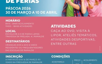 𝗔𝘁𝗶𝘃𝗶𝗱𝗮𝗱𝗲𝘀 𝗱𝗲 𝗙𝗲́𝗿𝗶𝗮𝘀 𝗱𝗮 𝗣𝗮́𝘀𝗰𝗼𝗮 JFR | 30 de março a 10 de abril