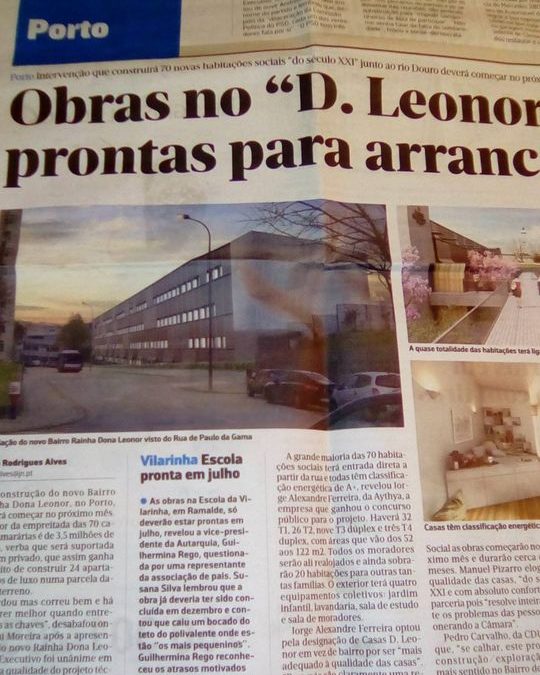 Obras da Vilarinha no JN