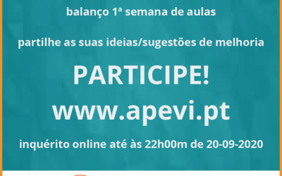 Balanço da 1ª semana: Inquérito de melhoria