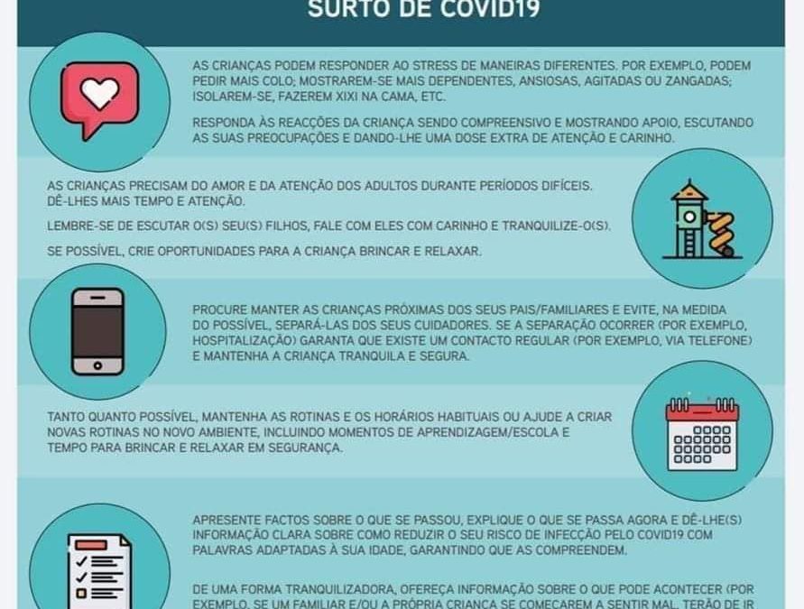 Conselhos para ajudar as crianças com o surto de COVI19